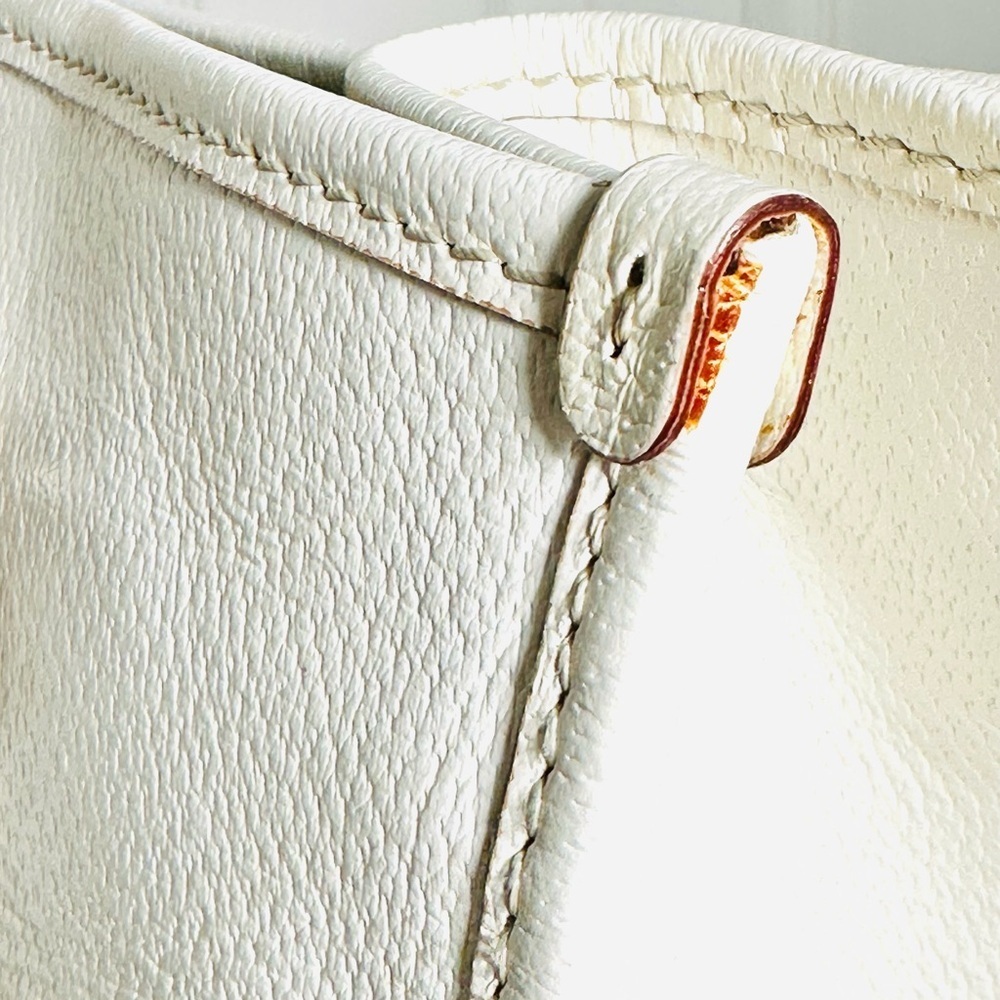 KATE SPADE LEATHER CLASSIC IVORY Shoulder Bag overnight large size 15.5 x 10.5” - Picture 10 of 16